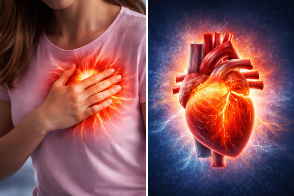 palpitacije srca vizuelni prikaz srca