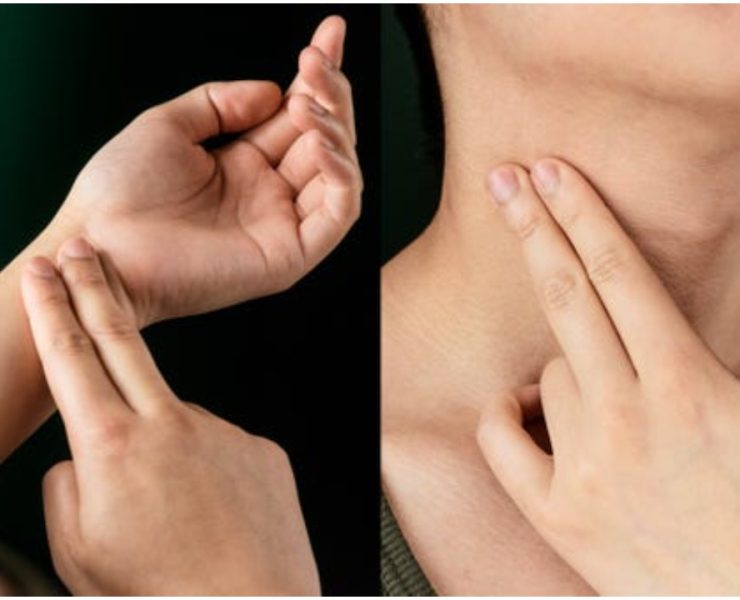 prikaz pravilnog mjerenja pulsa prstima