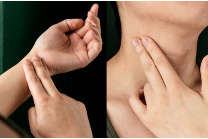 prikaz pravilnog mjerenja pulsa prstima